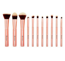 Load image into Gallery viewer, BH Cosmetics Metal Rose - 11 Piece Brush Set With Cosmetic Bag
